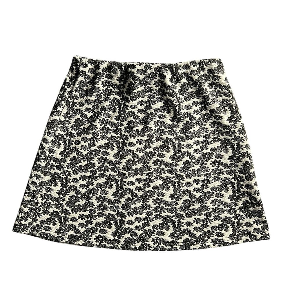 Urban Outfitters Y2K Mini‎ Skirt Floral Black White Extra Small Stretch